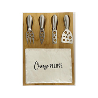 BOARD PLATTER AND KNIFE SET 2x33x23cm