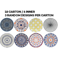 MOROCCAN DINNER PLATE 26.5CM ASST