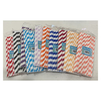 PAPER STRAWS STRIPES 25PC SOLD QTY20