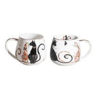 EMBOSSED CAT COUPLE MUG 400CC
