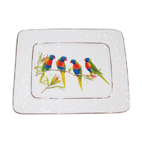 RAINBOW LORIKEETS PLATE 20X15CM