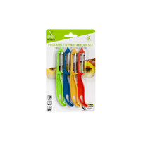 VEGETABLE AND FRUIT PEELER SET 4PK