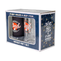 BEST DAD EVER BOSS STEIN AND STUBBY HOLDER