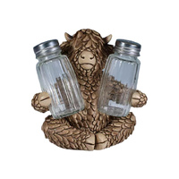 13CM HIGHLAND COW SALT AND PEPPER SHAKER QTY 2