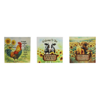 20CM FARMYARD CERAMIC TRIVET 3ASST