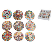 10CM ROUND AUSTRALIA ANIMAL COASTER UN48