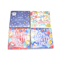 BIRTHDAY NAPKIN 3PLY 33CM 3ASST