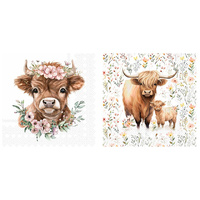 PRINTED PAPER NAPKIN 33X33CM 3PLY 2ASST