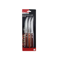 WOODEN HANDLE KNIFE 3PC SET
