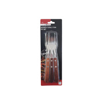 WOODEN HANDLE FORK 3PC SET