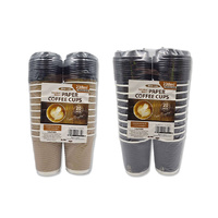 PAPER COFFEE MUGS W/LIDS PK20