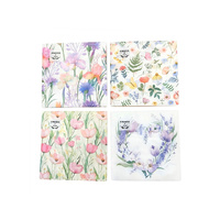 PRINTED PAPER NAPKIN 3PLY 33X33CM 4ASST