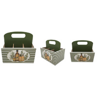19CM CONDIMENTS BX W/OLIVE DESIGN SOLD QTY2