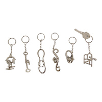 METAL PUZZLE KEYRING 6ASST UN12