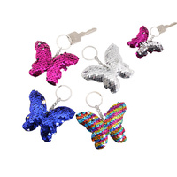 SEQUIN BUTTERFLY KEYRING 4ASST UN12