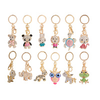 BLING ANIMAL KEYRING 12ASST