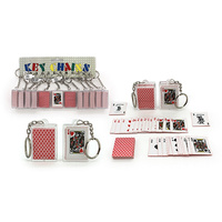 MINI PLAYING CARDS KEYCHAIN UN12