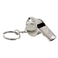 METAL WHISTLE KEYCHAIN UN12