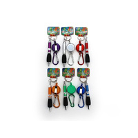 PEN RETRACTABLE ON K/CHAIN CLIP ASST SOLD QTY 24