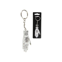 WHITE PALMISTRY HAND KEYRING SOLD QTY 6
