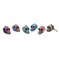 SKULL KEYRING RESIN 6ASST SOLD QTY12