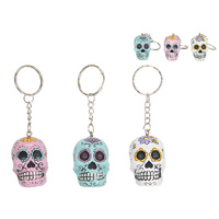 CANDY SKULL KEYRING 3ASST UN12
