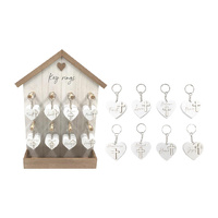 4.5CM KEYRING W/INSPIRATIONAL CROSS 8ASST UN32