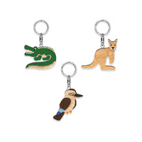 AUSTRALIAN ANIMAL HANDMADE KEYRING 3ASST SOLD QTY12