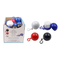 PORTABLE RAIN PONCHO KEYRING 4ASST UN36
