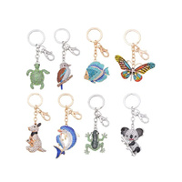 AUSSIE BLING KEYRING 8ASST SOLD QTY16