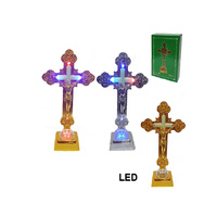 RELIGION CROSS LED LIGHT UP 14.5CM