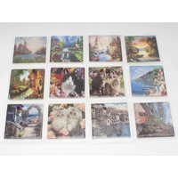 TILE FRIDGE MAGNET 12ASST 7CM