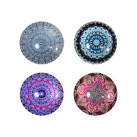 5CM BOHO ROUND GLASS MAGNET UN12