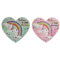 10CM HEART SHAPE UNICORN MAGNET UN12