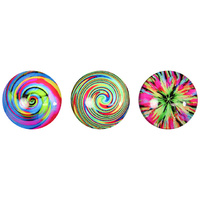 5CM COLOURFUL SWIRL GLASS MAGNET UN12