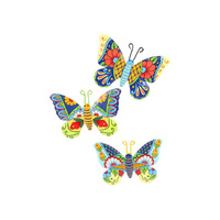 MTL BFLY HANDPAINTED MAGNET 3ASST UN12