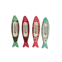 FISH MAGNET WITH THERMOMETER 10CM 4ASST UN12