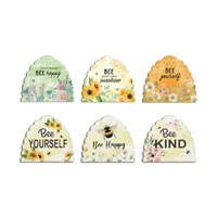 TIN MAGNET BEE 6ASST 8X7X0.3CM UN36