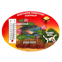 NORTHERN TERRITORY MAGNET THERMOMETER 8CM SOLD QTY 12