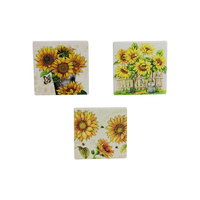 7.5CM SUNFLOWER MAGNET 3ASST UN12