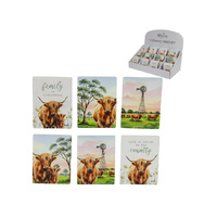 HIGHLAND COW MAGNET PACK 8ASST UN48