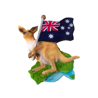 KANGAROO WITH AUS FLAG 8CM QTY 12