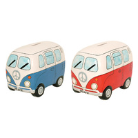 PEACE CAMPERVAN MONEY BOX 2ASST