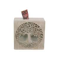 18X18CM MDF TREE OF LIFE MONEY BOX QTY 4