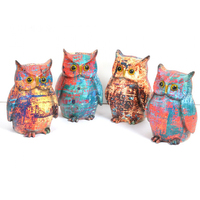 GRAFFITI OWL MONEY BOX 11.5CM 4ASST