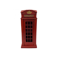 TELEPHONE BOX COIN BANK METAL 27.5CM