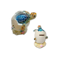 RESIN TURTLE EGG MONEY BANK 6.5X8.5CM