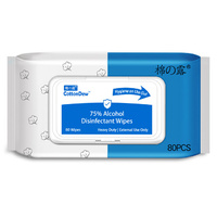75% ALCOHOL WIPES 20X14CM 80PK CARTON 24