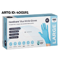 NITRILE GLOVES LARGE POWDER AND LATEX FREE
