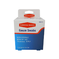 NON STERILE GAUZE 7.5X7.5CM 100PK